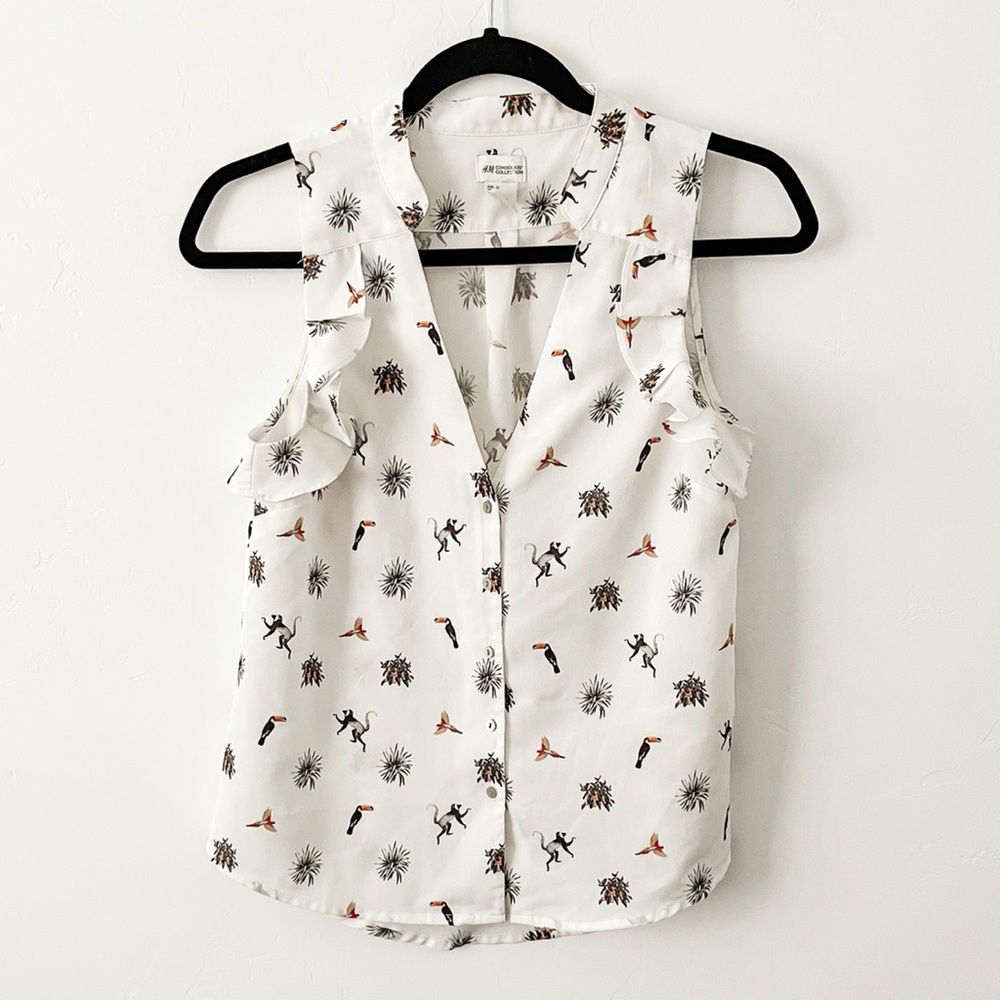 Jungle Button Up Blouse